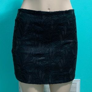 Blank NYC Women Black Faux Leather Skirt Sz25